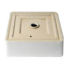 ALFI brand 15.13" x 15.13" Square Above Mount Porcelain Bathroom Sink, White, No Faucet Hole, ABC903-W
