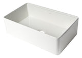 ALFI brand 33" Fireclay Workstation Farmhouse Sink with Accessories, White, ABFS3320S-W