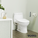 TOTO WASHLET S350e Electronic Bidet Toilet Seat with Auto Open and Close and EWATER+ Cleansing, Round, Cotton White, Plastic, SW583#01