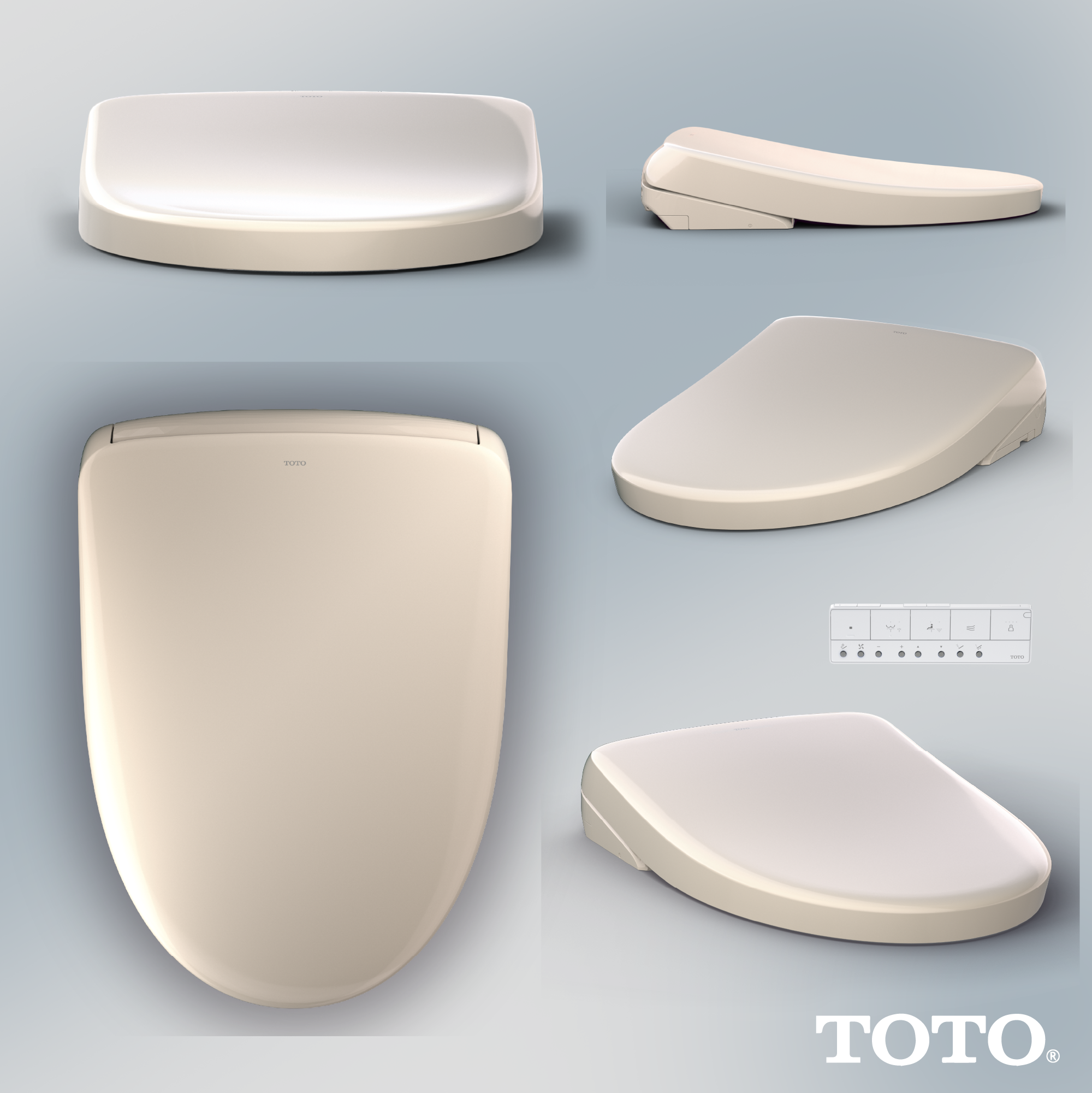 TOTO S7 WASHLET Electronic Bidet Toilet Seat with EWATER+ Bowl and Wand Cleaning, Contemporary Lid, Elongated, Sedona Beige, Plastic, SW4726#12