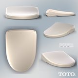 TOTO S7 WASHLET Electronic Bidet Toilet Seat with EWATER+ Bowl and Wand Cleaning, Contemporary Lid, Elongated, Sedona Beige, Plastic, SW4726#12