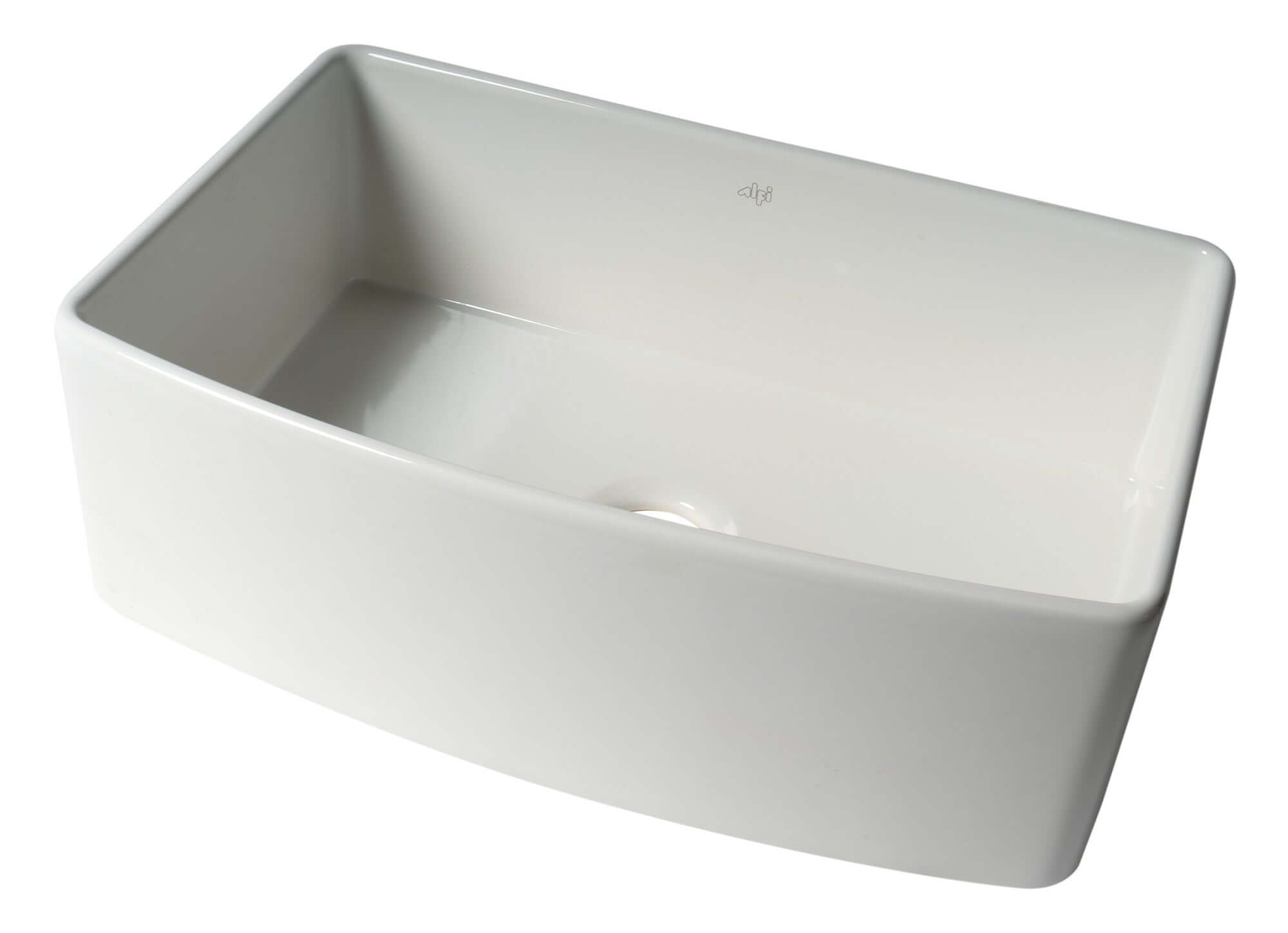 ALFI brand 30" Fireclay Farmhouse Sink with Accessories, White, ABFC3020-W