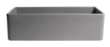 ALFI brand 36" Fireclay Farmhouse Sink, Gray Matte, No Faucet Hole, ABF3618-GM