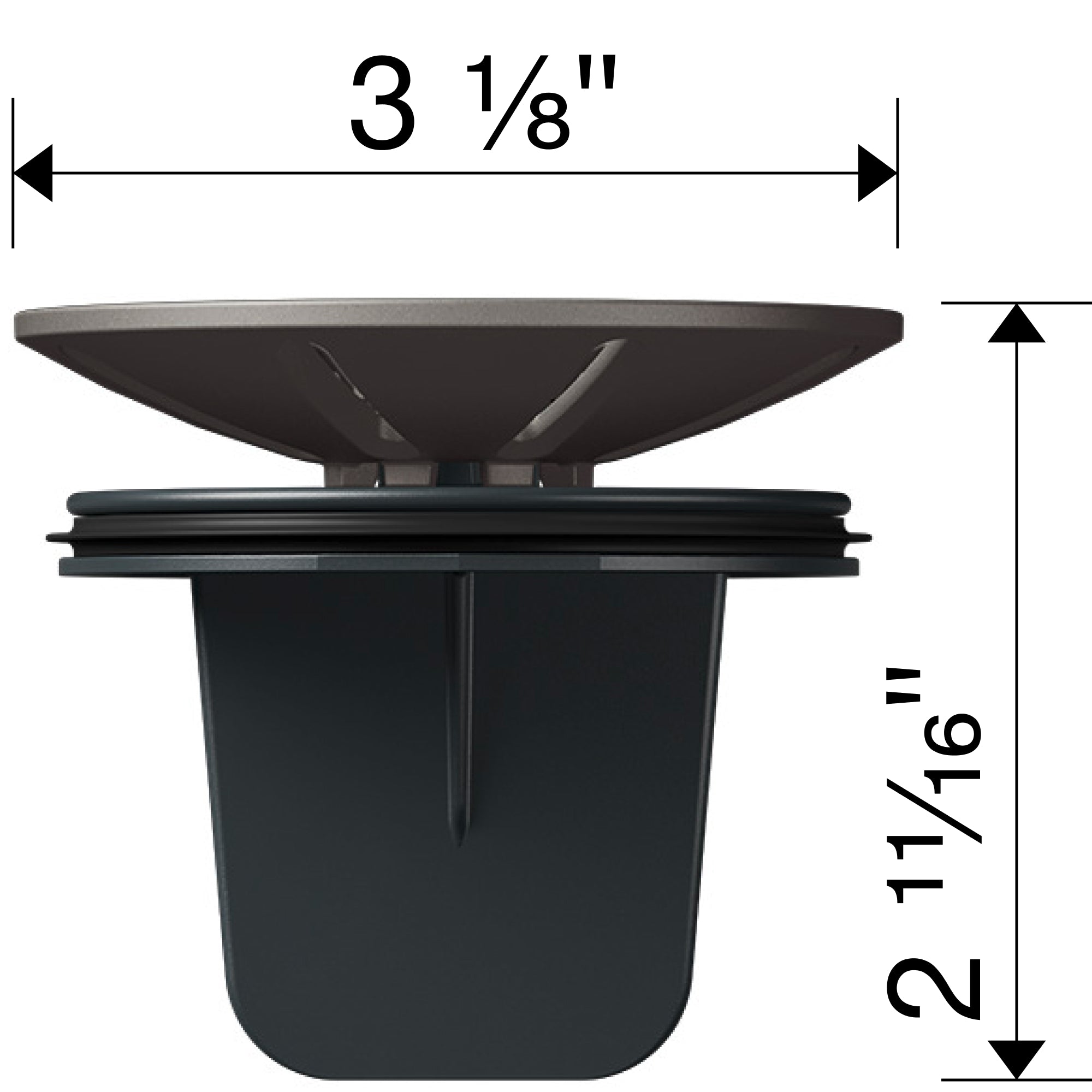 Blanco Essential Silgranit Color-Matched Disposal Flange Drain Insert with Waste Scraper Product Image