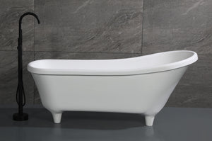 Alternate Image for ALFI brand 68" Solid Surface Resin Free Standing Oval Bathtub, White Matte, AB9960