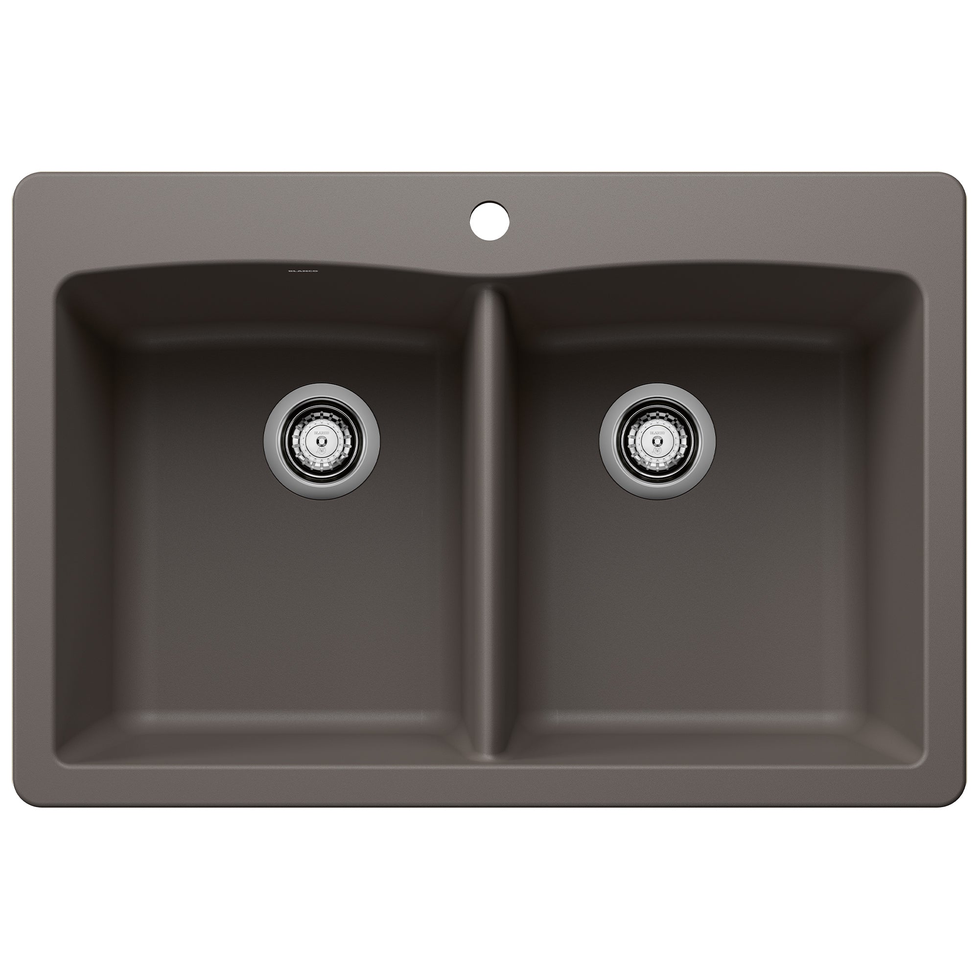 DIAMOND Dual Mount Granite Composite 33 in. 1-Hole 50/50 Double Bowl Kitchen Sink in White DIAMOND Dual Mount Granite Composite 33 in. 1-Hole 50/50 Double Bowl Kitchen Sink in White