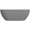 ALFI brand 59" Concrete Free Standing Oval Bathtub, Gray Matte, ABCO59TUB