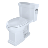 TOTO Promenade II 1G One-Piece Elongated 1.0 GPF Universal Height Toilet with CEFIONTECT and Right-Hand Trip Lever, Cotton White, Vitreous China, MS814224CUFRG#01