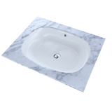 TOTO Maris 20-5/16" x 15-9/16" Oval Undermount Bathroom Sink with CEFIONTECT, Cotton White, Vitreous China, LT481G#01