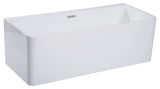 Alternative View of ALFI brand 67" Acrylic Free Standing Rectangle Soaking Bathtub, White, AB8859