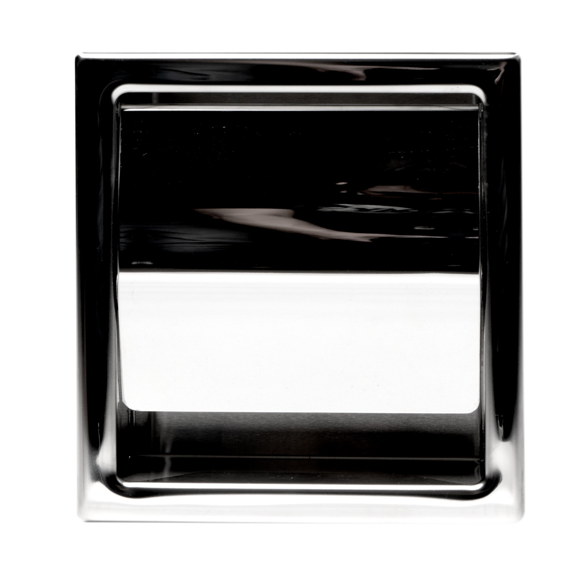 ALFI brand ABTP77-PSS Polished Stainless Steel Recessed Toilet Paper Holder with Cover, Chrome