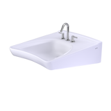 TOTO Commercial Wall-Mount Bathroom Sink for 4 Inch Center Faucets, Cotton White, LT308.4#01