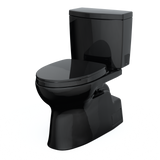 TOTO Vespin II 1G Two-Piece Elongated 1.0 GPF Universal Height Toilet with SS124 SoftClose Seat, WASHLET+ Ready, Ebony, Vitreous China|Plastic, MS474124CUF#51