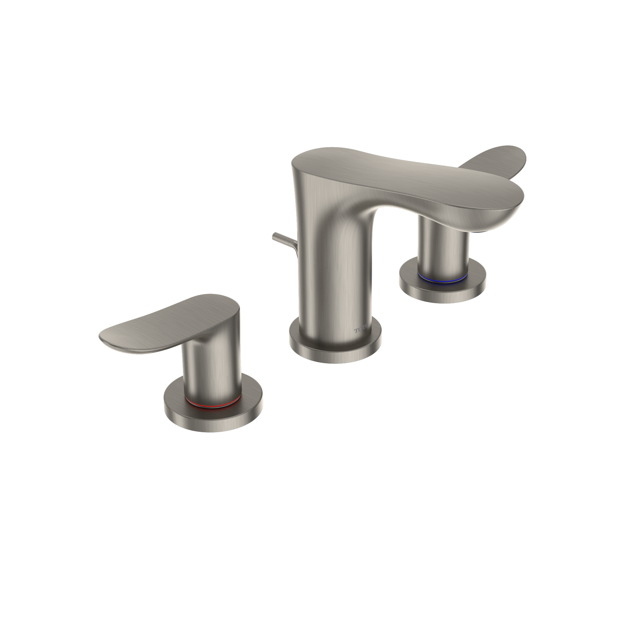 TOTO GO Series 1.2 GPM Two Handle Widespread Bathroom Sink Faucet with Drain Assembly, Brushed Nickel, Brass, TLG01201U#BN