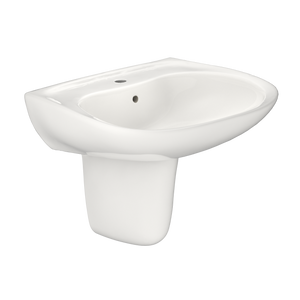 Alternate Image for TOTO Prominence Oval Wall-Mount Bathroom Sink with CeFiONtect and Shroud for Single Hole Faucets, Colonial White, Vitreous China, LHT242G#11