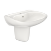 TOTO Prominence Oval Wall-Mount Bathroom Sink with CeFiONtect and Shroud for Single Hole Faucets, Colonial White, Vitreous China, LHT242G#11