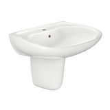 TOTO Prominence Oval Wall-Mount Bathroom Sink with CeFiONtect and Shroud for Single Hole Faucets, Colonial White, Vitreous China, LHT242G#11