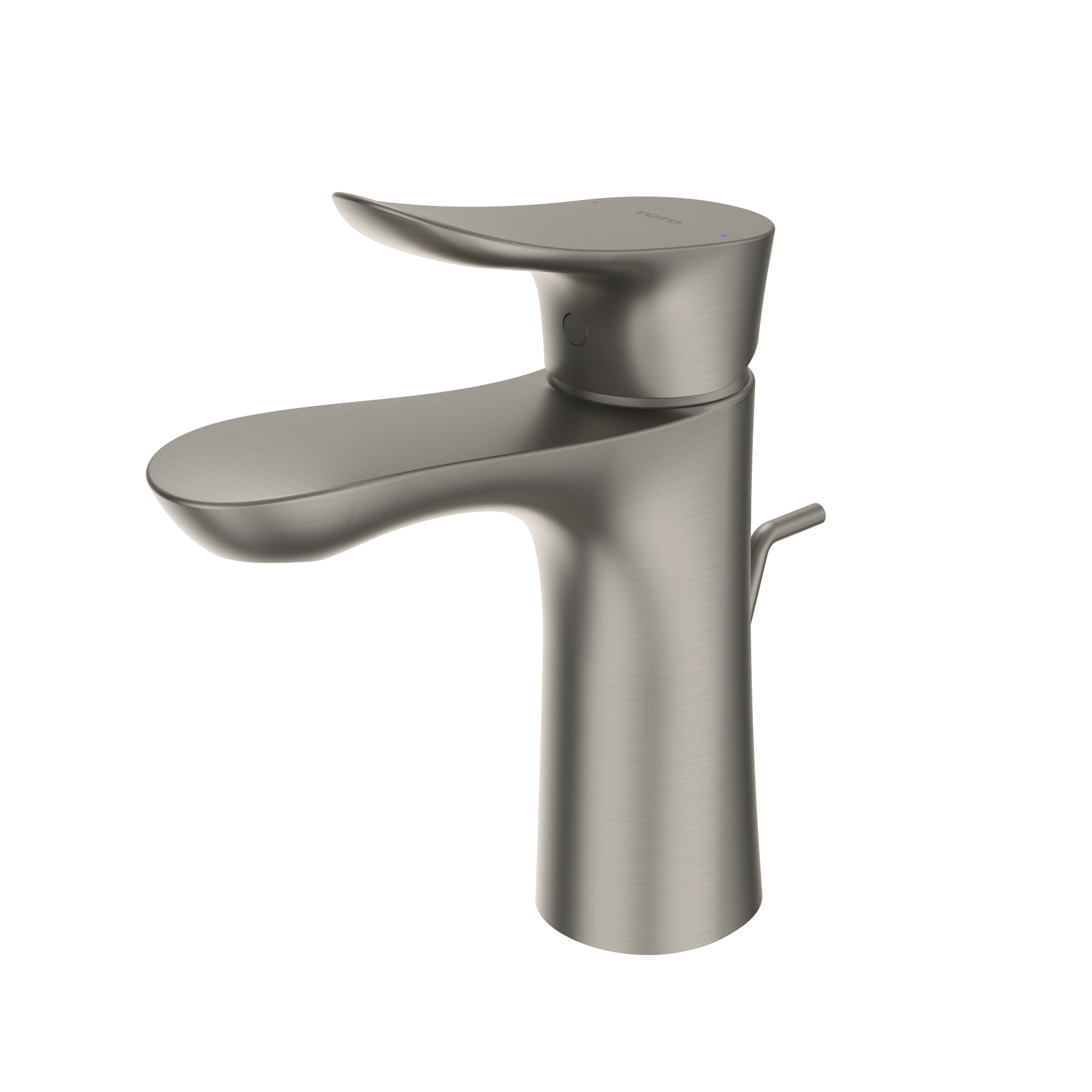 TOTO GO Series 1.2 GPM Single Handle Bathroom Sink Faucet with COMFORT GLIDE Technology and Drain Assembly, Brushed Nickel, Brass, TLG01301U#BN