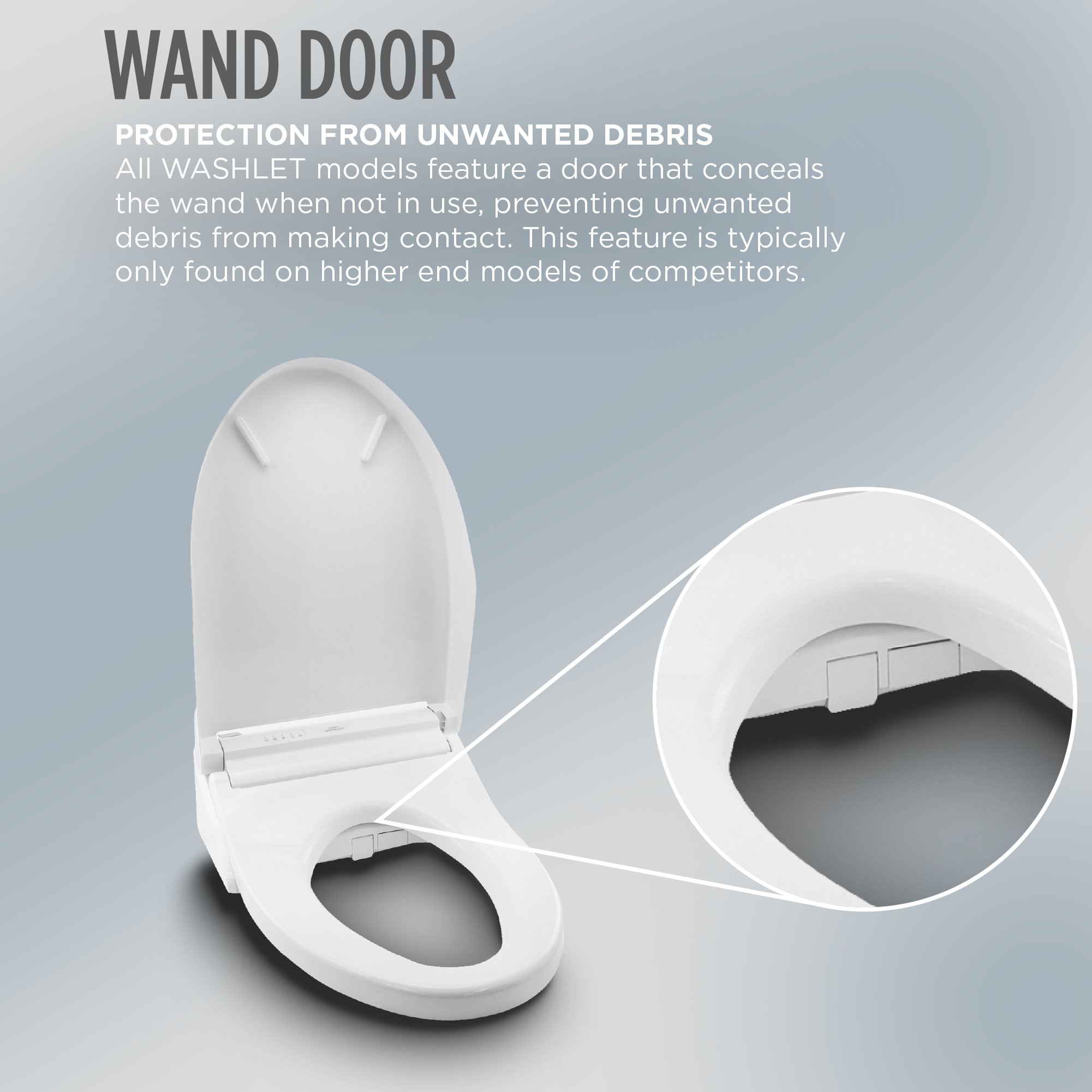 TOTO S7A WASHLET+ Electronic Bidet Toilet Seat, EWATER+ Bowl and Wand Cleaning, Auto Open and Close Classic Lid, Elongated, Cotton White, Plastic, SW4734AT40#01