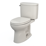 TOTO Drake II Two-Piece Elongated 1.28 GPF Universal Height Toilet with CEFIONTECT and SS124 SoftClose Seat, WASHLET+ Ready, Sedona Beige, Vitreous China|Plastic, MS454124CEFG#12