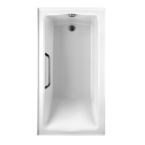 Toto 60" Cast Acrylic Clayton Drop-In Tub Right Drain Bathtub with Grab Bar, Cotton White, ABY782Q#01YCP3