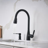 Blanco Atura Pull-Down Dual-Spray Bar Faucet, Matte Black, 1.5 GPM, Brass, 443028