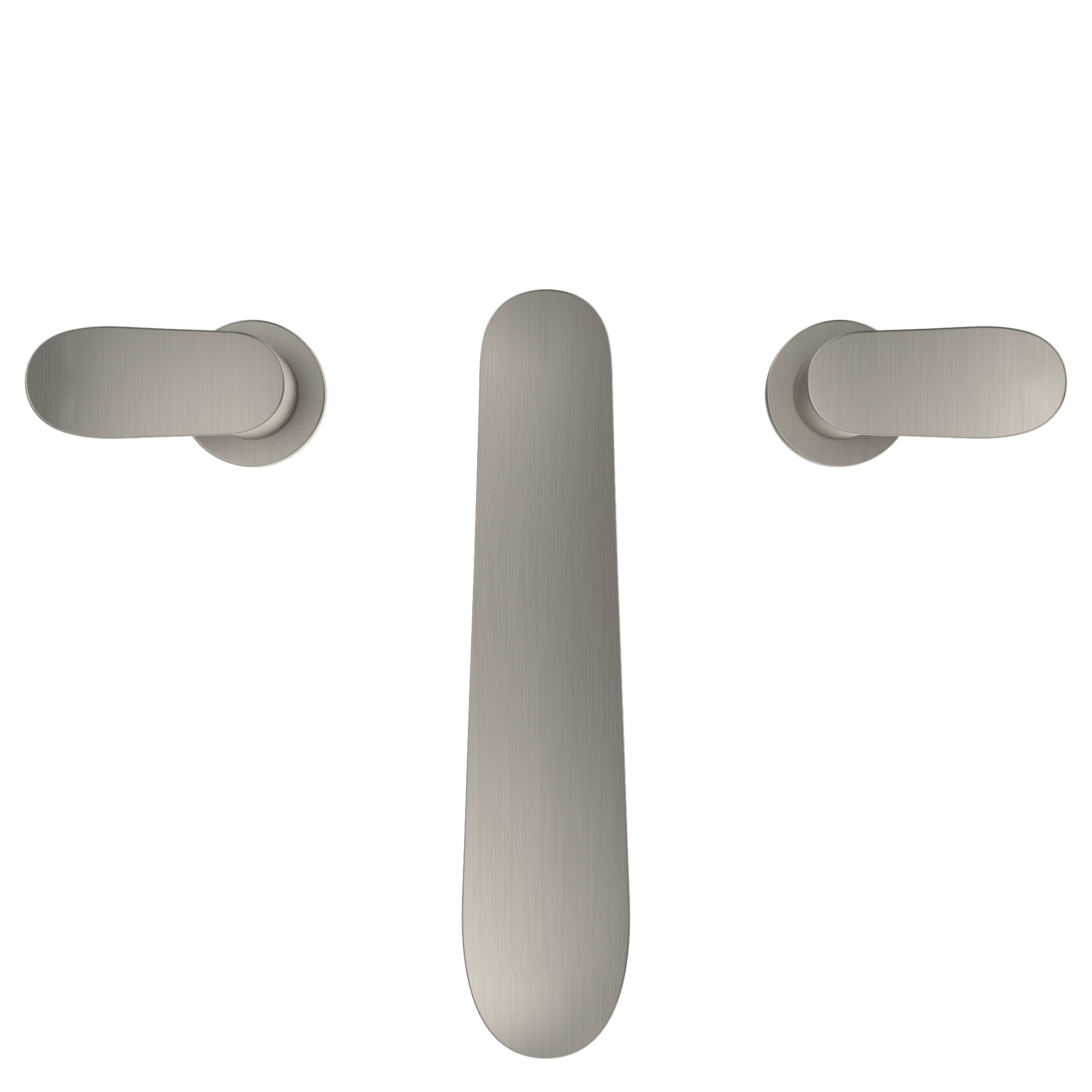 TOTO GO Two-Handle Deck-Mount Roman Tub Filler Trim, Brushed Nickel, Brass, TBG01201U#BN