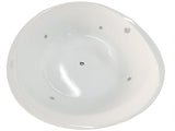 Eago 66" Acrylic Free Standing Oval Air Bubble Bathtub, White, AM2130