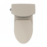 TOTO Vespin II 1G Two-Piece Elongated 1.0 GPF Universal Height Toilet with CEFIONTECT and SS124 SoftClose Seat, WASHLET+ Ready, Bone, Vitreous China|Plastic, MS474124CUFG#03