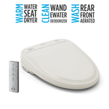 TOTO WASHLET S300e Electronic Bidet Toilet Seat with EWATER+ Cleansing, Round, Sedona Beige, Plastic, SW573#12