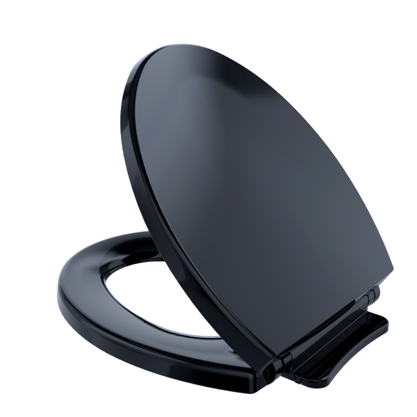 TOTO SoftClose Non Slamming, Slow Close Round Toilet Seat and Lid, Ebony, Plastic, SS113#51