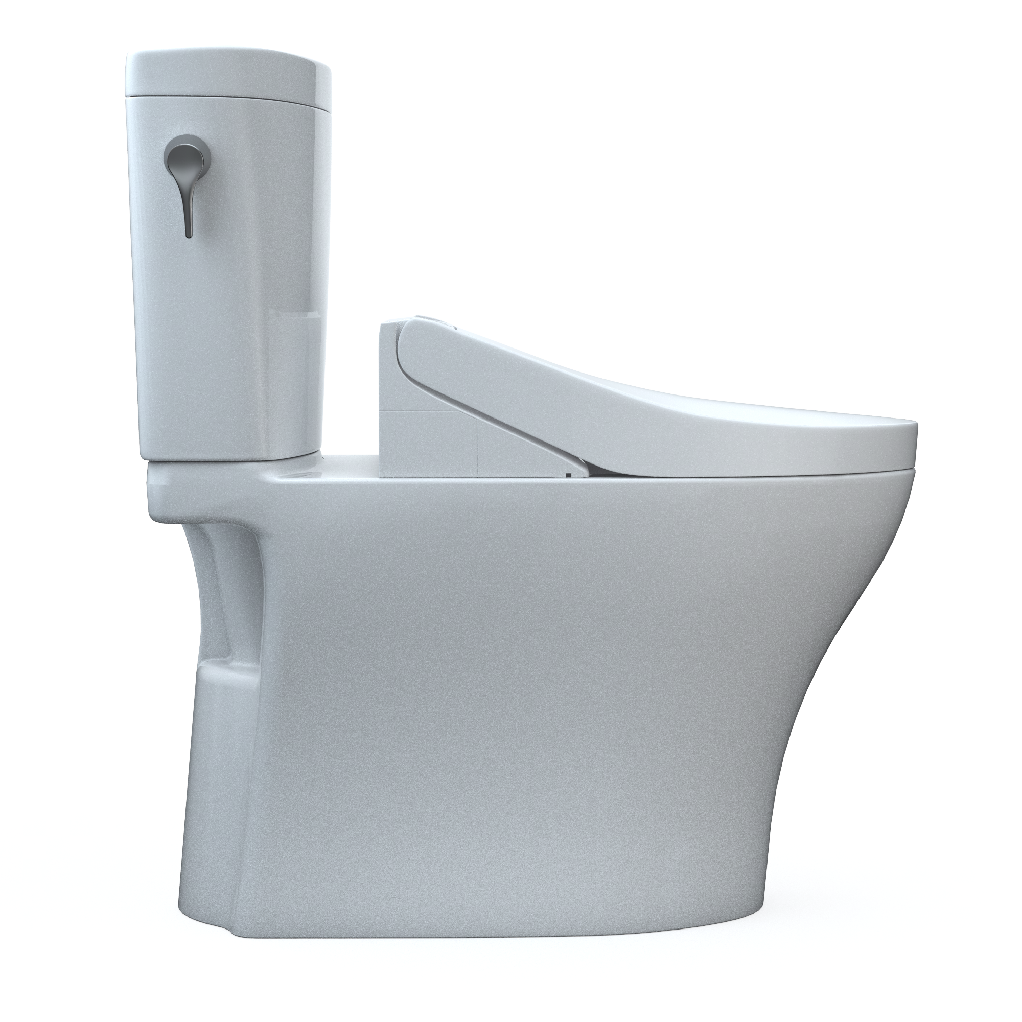 TOTO WASHLET+ Aquia IV Arc Two-Piece Elongated Dual Flush 1.28 and 0.9 GPF Toilet with C5 Bidet Seat, Cotton White, Vitreous China|Plastic, MW4483084CEMFGN#01