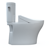 TOTO WASHLET+ Aquia IV Arc Two-Piece Elongated Dual Flush 1.28 and 0.9 GPF Toilet with C5 Bidet Seat, Cotton White, Vitreous China|Plastic, MW4483084CEMFGN#01