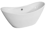 ALFI brand 68" Acrylic Free Standing Oval Soaking Bathtub, White, AB8803