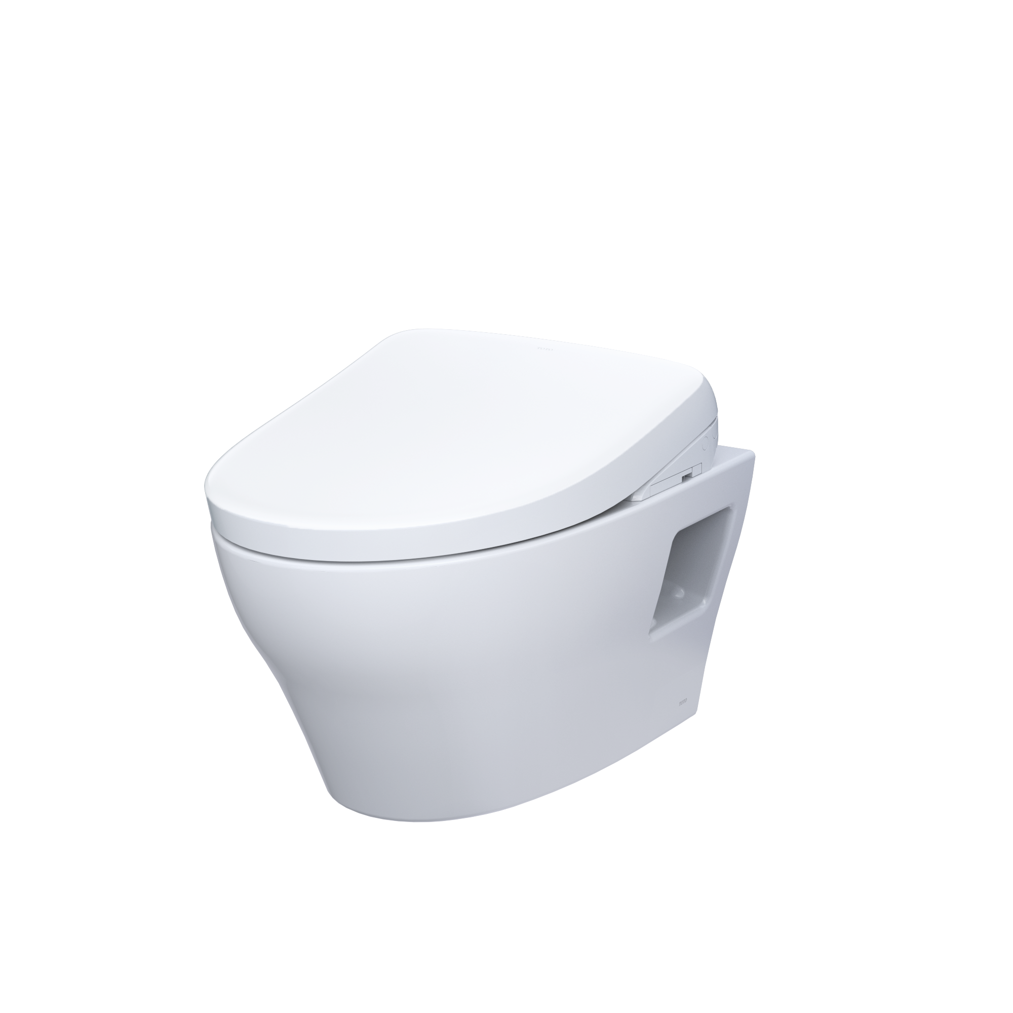 TOTO WASHLET+ EP Wall-Hung Elongated Toilet with S7A Contemporary Bidet Seat and DuoFit In-Wall 0.9 and 1.28 GPF Auto Dual-Flush Tank System, Matte Silver, Vitreous China|Plastic, CWT4284736CMFGA#MS
