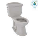 TOTO Eco Dartmouth Two-Piece Elongated 1.28 GPF Universal Height Toilet, Sedona Beige, Vitreous China, CST754EF#12