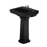 TOTO Promenade 24" x 19-1/4" Rectangular Pedestal Bathroom Sink for 4 inch Center Faucets, Ebony, Vitreous China, LPT532.4N#51