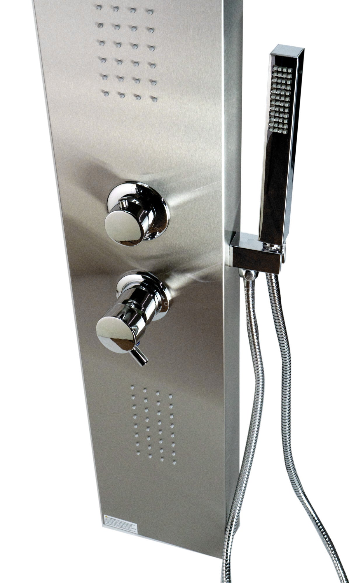 ALFI brand ABSP20 Modern Stainless Steel Shower Panel with 2 Body Sprays, Grey