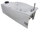 Eago 71" Acrylic Corner Rectangle Bathtub with Fixtures, White, AM189ETL-R