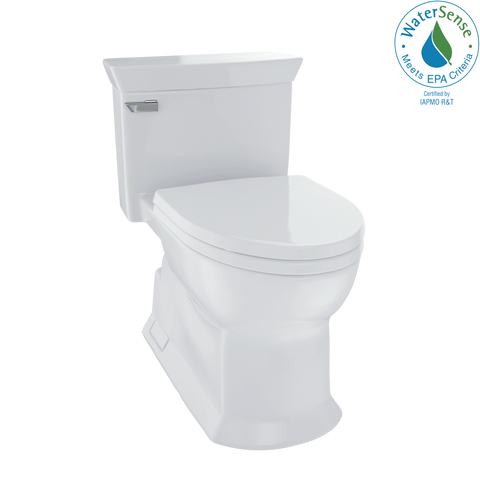 TOTO Eco Soire One Piece Elongated 1.28 GPF Universal Height Skirted Toilet with CEFIONTECT, Colonial White, Vitreous China, MS964214CEFG#11