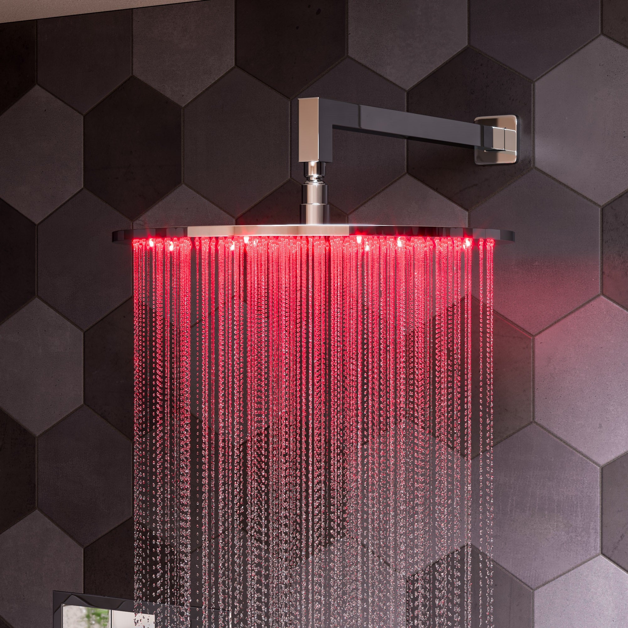 Alternative View of ALFI brand LED16R-PC Polished Chrome 16" Round Multi Color LED Rain Shower Head, Brass