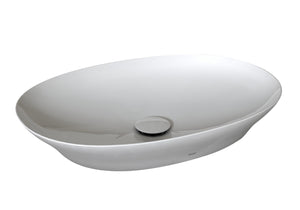 Alternate Image for TOTO Kiwami Oval 24 Inch Vessel Bathroom Sink with CEFIONTECT, Cotton White, Ceramic, LT474G#01
