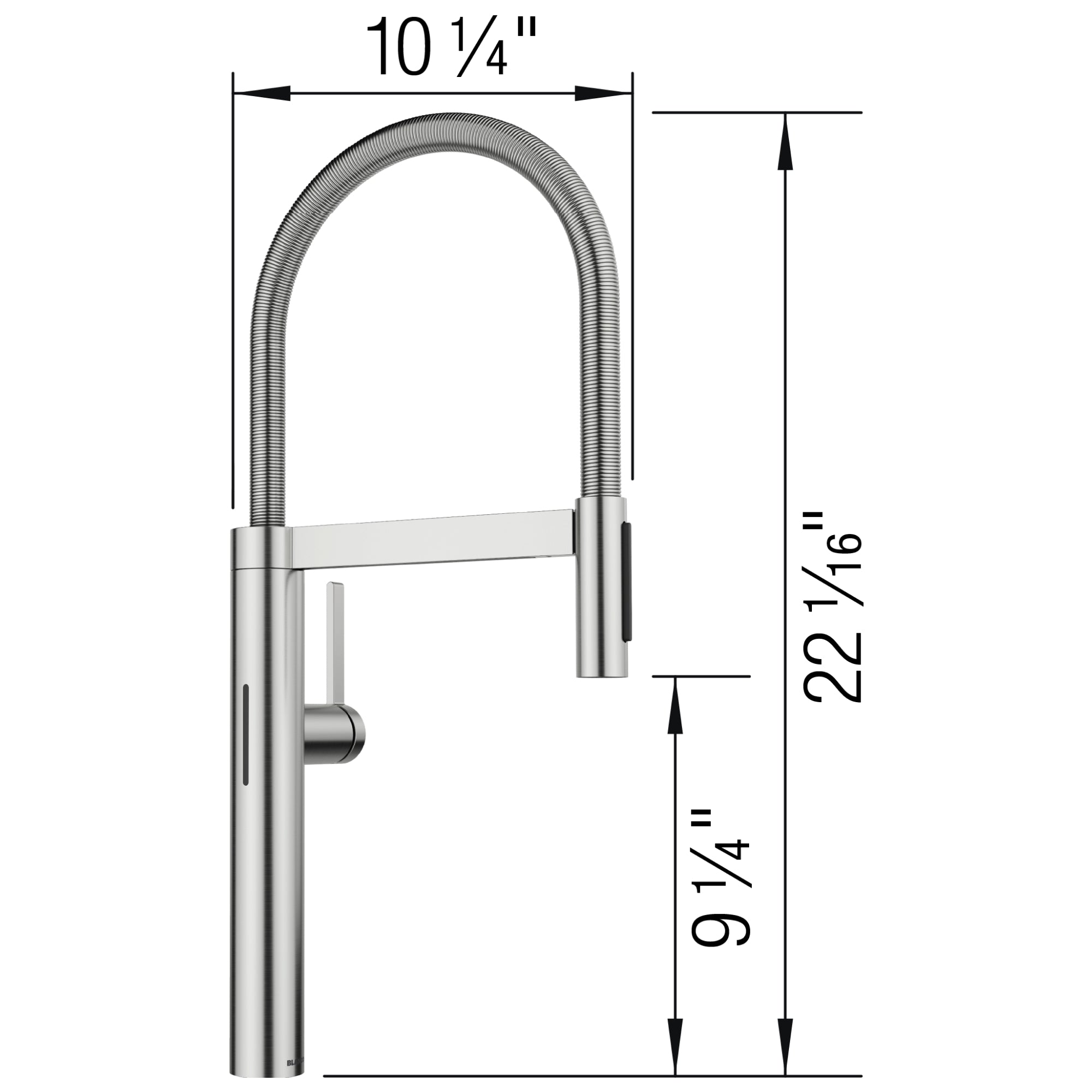 Blanco Culina II Pull-Down Dual-Spray Touchless Sensor Kitchen Faucet, PVD Steel, 1.5 GPM, Brass, 527470