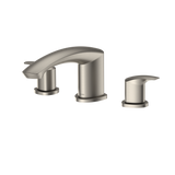 TOTO GM Two-Handle Deck-Mount Roman Tub Filler Trim, Brushed Nickel, Brass, TBG09201U#BN