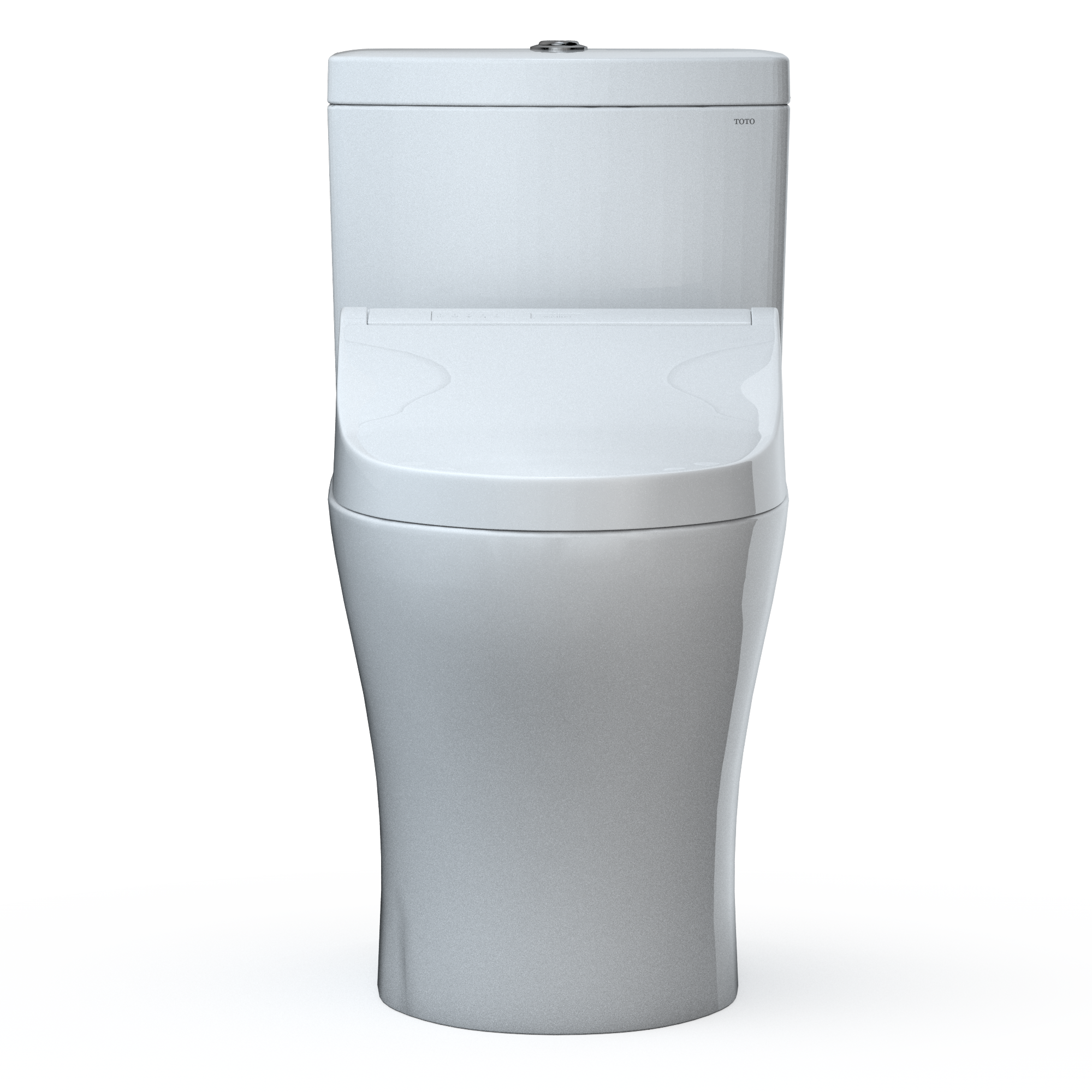TOTO WASHLET+ Aquia IV Two-Piece Elongated Universal Height Dual Flush 1.28 and 0.9 GPF Toilet and WASHLET C5 Bidet Seat, Cotton White, Vitreous China|Plastic, MW4463084CEMFGN#01