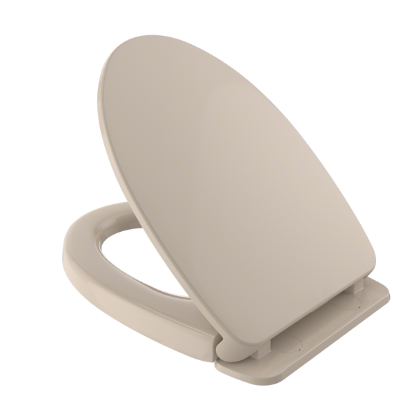 TOTO SoftClose Non Slamming, Slow Close Elongated Toilet Seat and Lid, Bone, Plastic, SS124#03