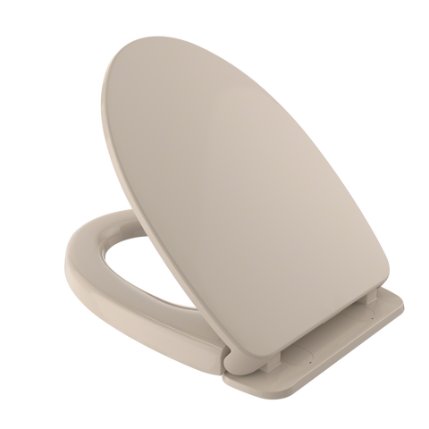 TOTO SoftClose Non Slamming, Slow Close Elongated Toilet Seat and Lid, Bone, Plastic, SS124#03