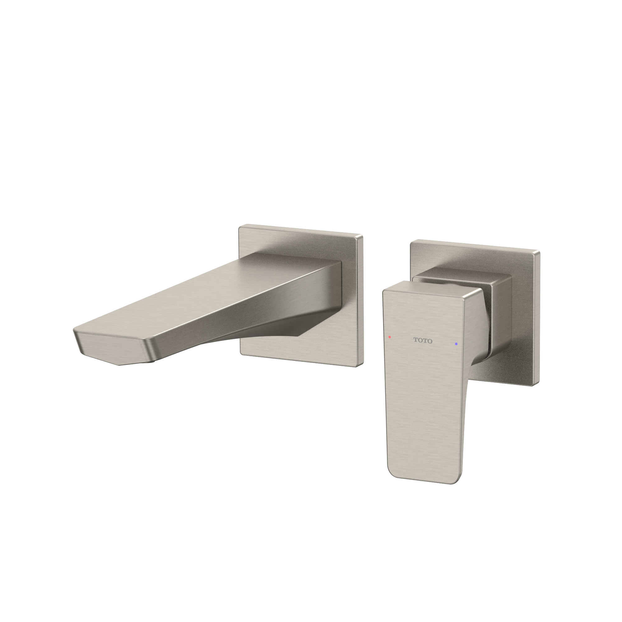 TOTO GE 1.2 GPM Wall-Mount Single-Handle Bathroom Faucet with COMFORT GLIDE Technology, Brushed Nickel, Brass, TLG07307U#BN