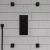 ALFI brand AB3820-BM Black Matte 2" Square Adjustable Shower Body Spray, Brass