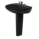 TOTO Prominence Oval Basin Pedestal Bathroom Sink for8 inch Center Faucets, Ebony, Vitreous China, LPT242.8#51